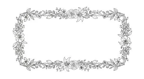 Vine leaves border frame Stock Illustration