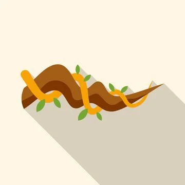 Vine plant growing on tree branch illustration Stock Illustration