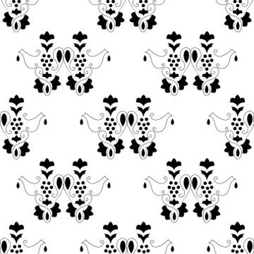 Vine seamless pattern Stock Illustration