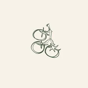 Vine Tomatoes Vector Illustration, Hand Drawn Line Art Vegetable Ilustración de archivo