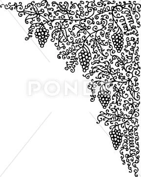 Vine vignette Stock Illustration