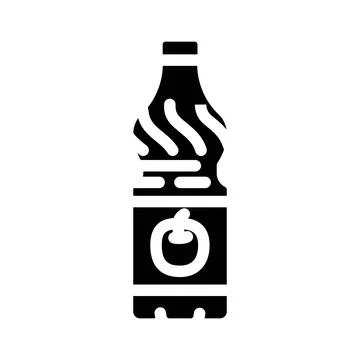 Vinegar condiment glyph icon vector illustration Stock Illustration