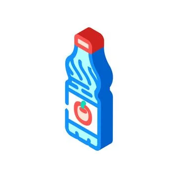 Vinegar condiment isometric icon vector illustration Stock Illustration