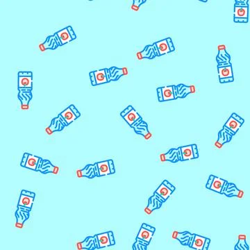 Vinegar condiment vector seamless pattern Stock Illustration