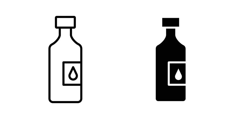 Vinegar icon bundle for website design projects Stock Illustration
