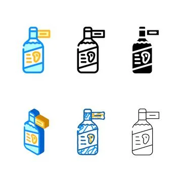 Vinegar range mango color icon vector line Stock Illustration