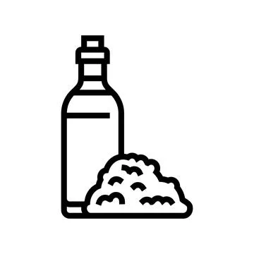 Vinegar rice line icon vector illustration Illustrazione stock