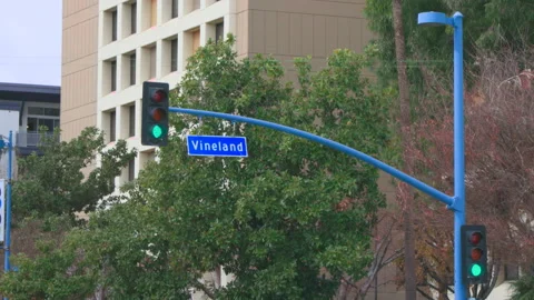 Vineland Ave Sign Stock Footage 237842845
