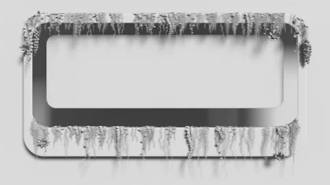 Vines/Garden Background Border, white rectangle Stock Footage 301793969
