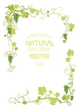 Vineyard frame Stock Illustration