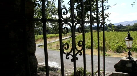 Vineyard Gate Stock Footage 850314