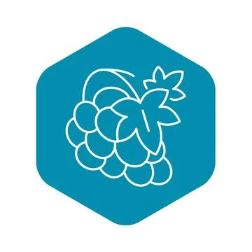 Vineyard grape icon, outline style Stock Illustration
