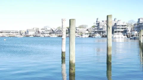 Vineyard Haven Dock Post Stock Footage 270478161