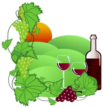 Vineyard Stock Illustration