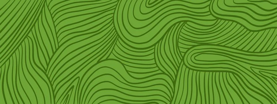 Vineyard pattern with wavy field rows. Agricultural landscape texture for w.. Stock Illustration