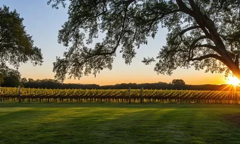 The vineyard sunset Stock Photos