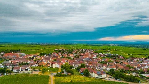 Vineyard Valley Townscape Stock Photos