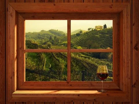 Vineyards Stock Illustration