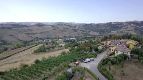 Vineyards in the mountains and fields Video stock 84662006