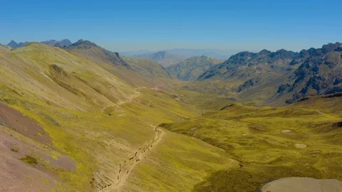 Vinicunca Valley in Andes Mountain range Stock Footage 116625752