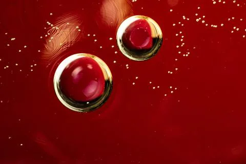 The vinous background on which the abstract round forms with shine settle dow Foto stock