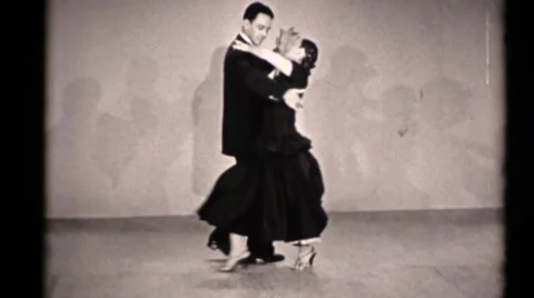 Vintage 16mm dancing instruction 스톡 동영상 36952416