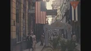 Vintage 16Mm Film, 1940, Havana Streets Us Cuba Flags Together, Rare! Stock Footage