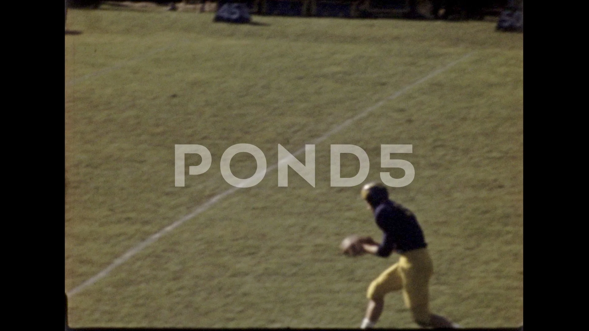 Vintage NFL Football Game Playing on a 8, Stock Video