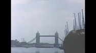 Vintage 16Mm Film, 1952, London, Boat Ride Down The Thames, Tower Bridge Stock Footage