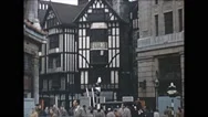 Vintage 16Mm Film, 1953, Uk, Street Scene London Queen's Coronation Stock Footage