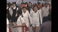 Vintage 16Mm Film, 1970, Japan, Schoolchildren Stock Footage