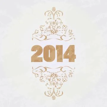 Vintage 2014 background, vector illustration, eps10 Stock Illustration