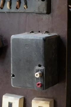 Vintage 3 phase batch switch Stock Photos
