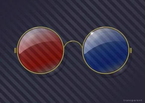 Vintage 3D Glasses Stock Illustration