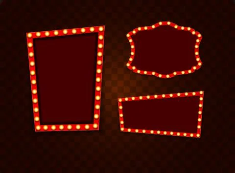 Vintage 3d light retro frames.  Illustration Illustrazione stock