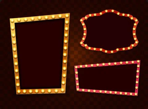 Vintage 3d light retro frames.  Illustration Illustrazione stock
