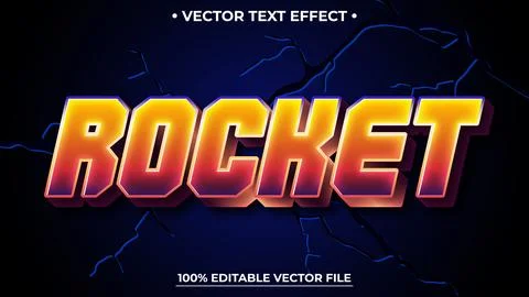 Vintage 80s text effect, editable retro future and cyber space text style Illustrazione stock