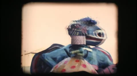 Vintage 8mm. Large parade float Stock Footage 18106325
