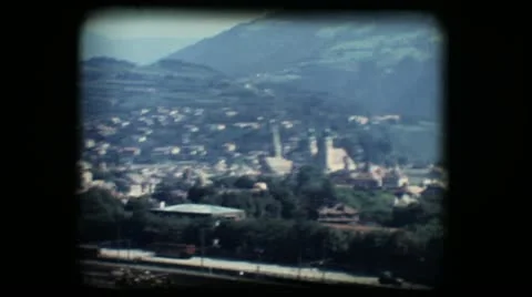 Vintage 8mm. View of Brixen Stock Footage 18152264