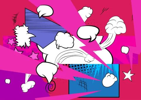 Vintage abstract cartoon backdrop, comic book background. Retro vector comi.. 스톡 일러스트