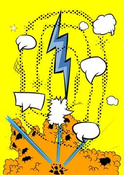 Vintage abstract cartoon backdrop, comic book background. Retro vector comi.. 스톡 일러스트