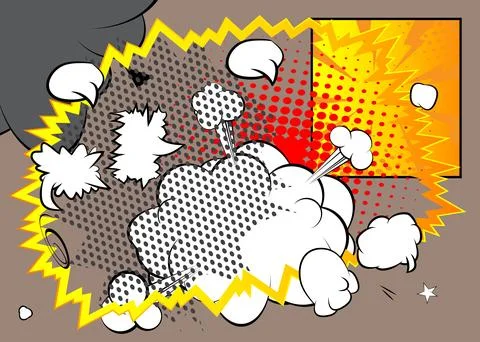 Vintage abstract cartoon backdrop, comic book background. Retro vector comi.. 스톡 일러스트
