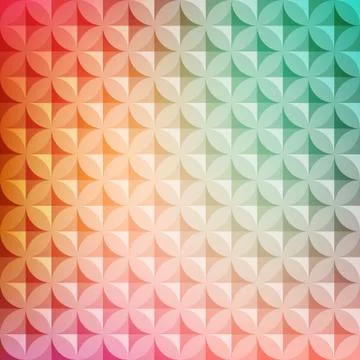 Vintage abstract circle pattern with decorative elements. Vector colorful Stock Illustration