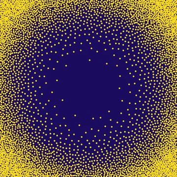 Vintage abstract dot pattern radial gradient circle retro effect background. Stock Illustration