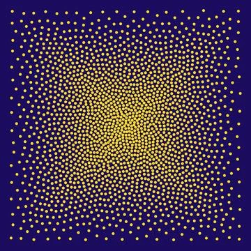 Vintage abstract dot pattern square gradient retro effect dynamic modern Stock Illustration