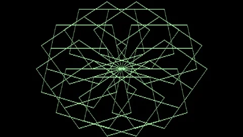 Vintage Abstract Geometric 8bit Retro Graphics Computer Art History 80s Stock Footage 246777823