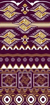 Vintage abstract pattern batik style ornament イラスト素材