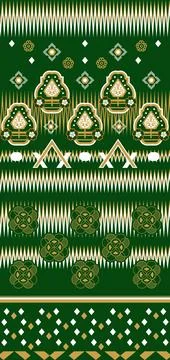 Vintage abstract pattern batik style decoration 스톡 일러스트