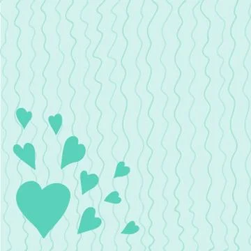 Vintage abstract pattern of hearts. Hand drawn. Valentine's Day Stock Illustration