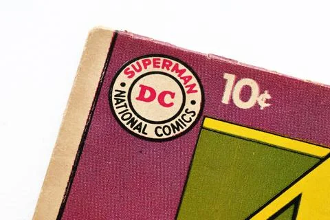 Vintage Action Comics by DC Comics featuring Superman and Supergirl Stock Photos